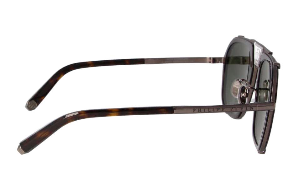 Shop (W) PHILIPP PLEIN 不規則板材墨鏡 龜殼紋側邊標誌 SPP010MSIGNATURE584Y