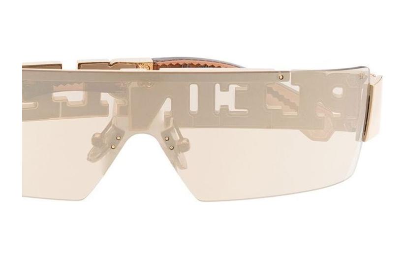 Shop (W) PHILIPP PLEIN 不規則金屬框Logo太陽眼鏡 金色 SPP032S300G