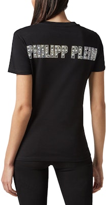 (W) PHILIPP PLEIN 骷髏水鑽裝飾圓領T恤 黑色 P19C-WTK1283-PTE003N-02 Purchase (W) PHILIPP PLEIN 骷髏水鑽裝飾圓領T恤 黑色 P19C-WTK1283-PTE003N-02