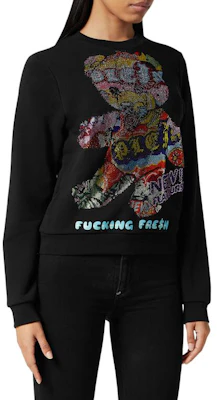 (W) 菲利普普林黑色圆领长袖套头衫卫衣 PADC-WJO0956-PJO002N-02 Shop (W) 菲利普普林黑色圆领长袖套头衫卫衣 PADC-WJO0956-PJO002N-02