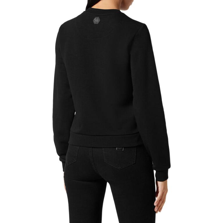 Purchase (W) 菲利普普林黑色圆领长袖套头衫卫衣 PADC-WJO0956-PJO002N-02