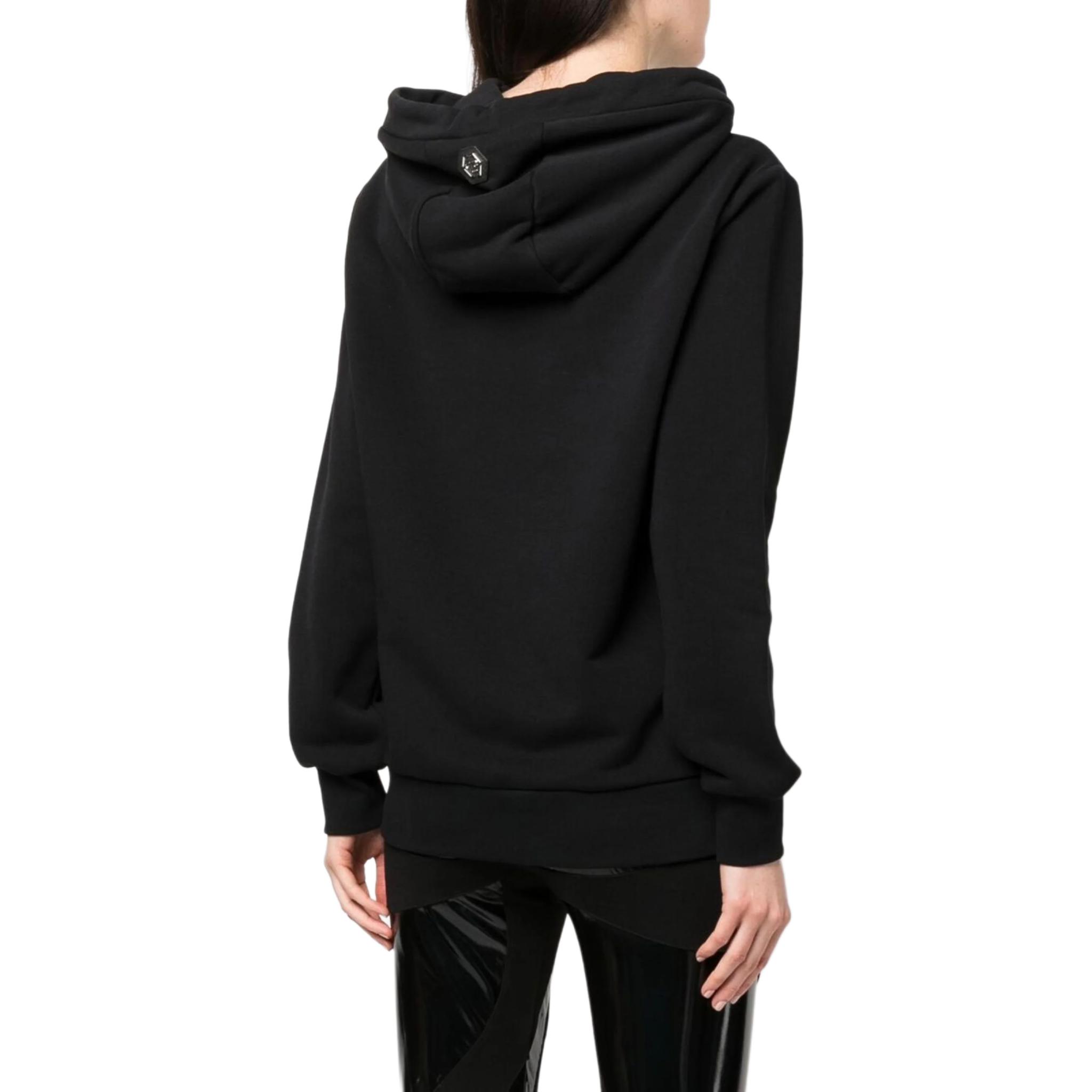 Shop (W) 菲利普普兰骷髅印花宽松连帽衫 - 黑色 FABC-WJB1577-PJY002N-02