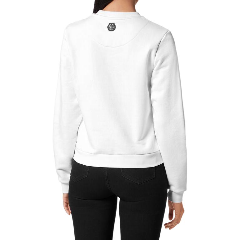 Purchase (W) PHILIPP PLEIN 白色圆领炸弹涂鸦印花卫衣 PADC-WJO0950-PJO002N-01