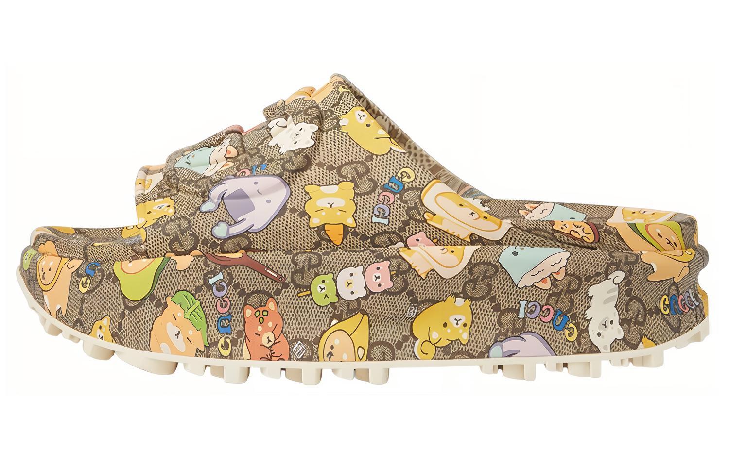 (Women) Pikarar x Gucci Slide Sandal 'GG Animal Print' 737926-JAAC6-8528