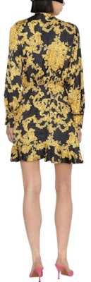 (W) PINKO 巴洛克印花V领长袖连衣裙 - 黑色 1G18GFA07TZH2 Shop (W) PINKO 巴洛克印花V领长袖连衣裙 - 黑色 1G18GFA07TZH2