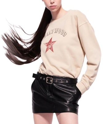 (W) PINKO 米色字母星星圆领休闲长袖卫衣 100352A0L6*C28 Shop (W) PINKO 米色字母星星圆领休闲长袖卫衣 100352A0L6*C28