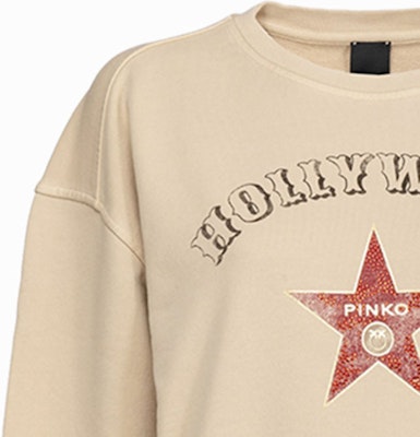 (W) PINKO 米色字母星星圆领休闲长袖卫衣 100352A0L6*C28 Details for (W) PINKO 米色字母星星圆领休闲长袖卫衣 100352A0L6*C28