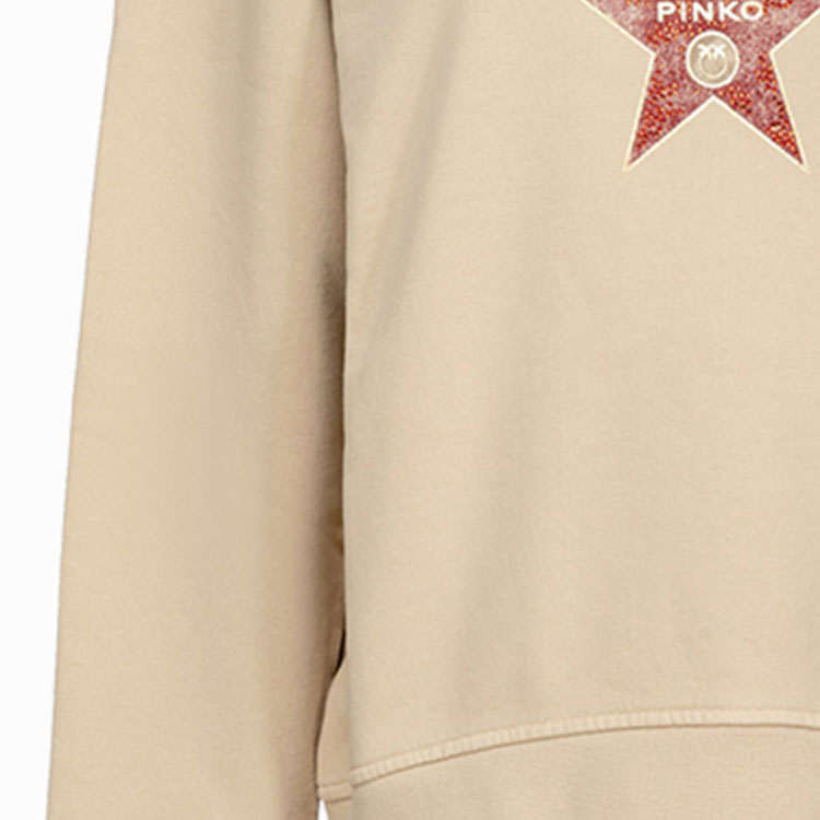 Cheap (W) PINKO 米色字母星星圆领休闲长袖卫衣 100352A0L6*C28