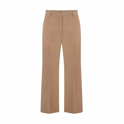 (Women) PINKO Beige Straight-Leg Casual Pants with Zip Closure. 103227A0IM-C95