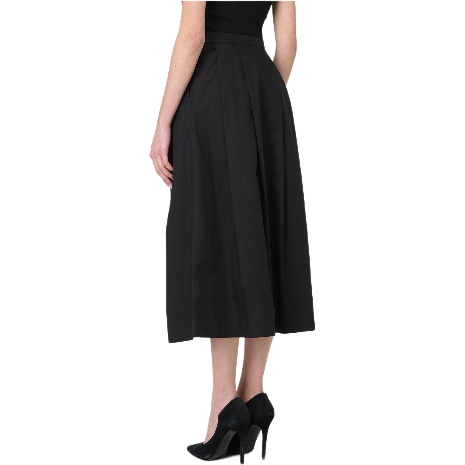 Lookbook (W) PINKO黑色休闲中长连衣裙，纯色设计配纽扣 103285A1QO-Z99