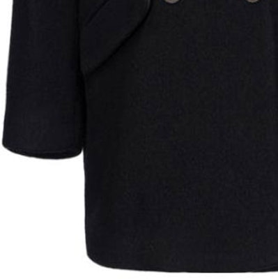 (W) PINKO 黑色雙排扣大衣配簡約翻領設計。 1G18CPZ350-Z99 Sizing (W) PINKO 黑色雙排扣大衣配簡約翻領設計。 1G18CPZ350-Z99