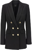 (Women) PINKO Black Double-Breasted Long Sleeve Blazer 100154A1L3-Z99 (Women) PINKO Black Double-Breasted Long Sleeve Blazer 100154A1L3-Z99
