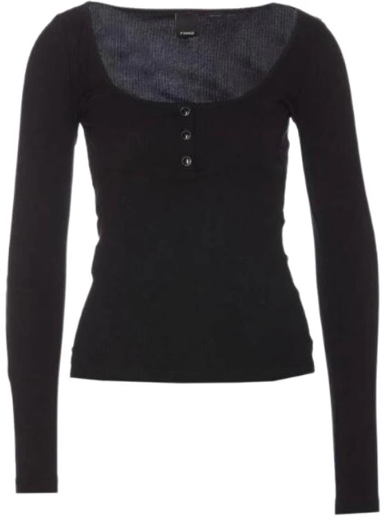 women-pinko-black-solid-color-long-sleeve-crew-neck-t-shirt-103569-a1-x4-z99
