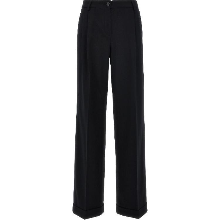 Order (W) PINKO 黑色純色休閒直筒拉鍊長褲 103701A1XX-Z99