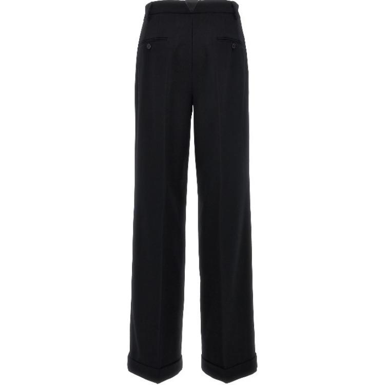 Lookbook (W) PINKO 黑色純色休閒直筒拉鍊長褲 103701A1XX-Z99