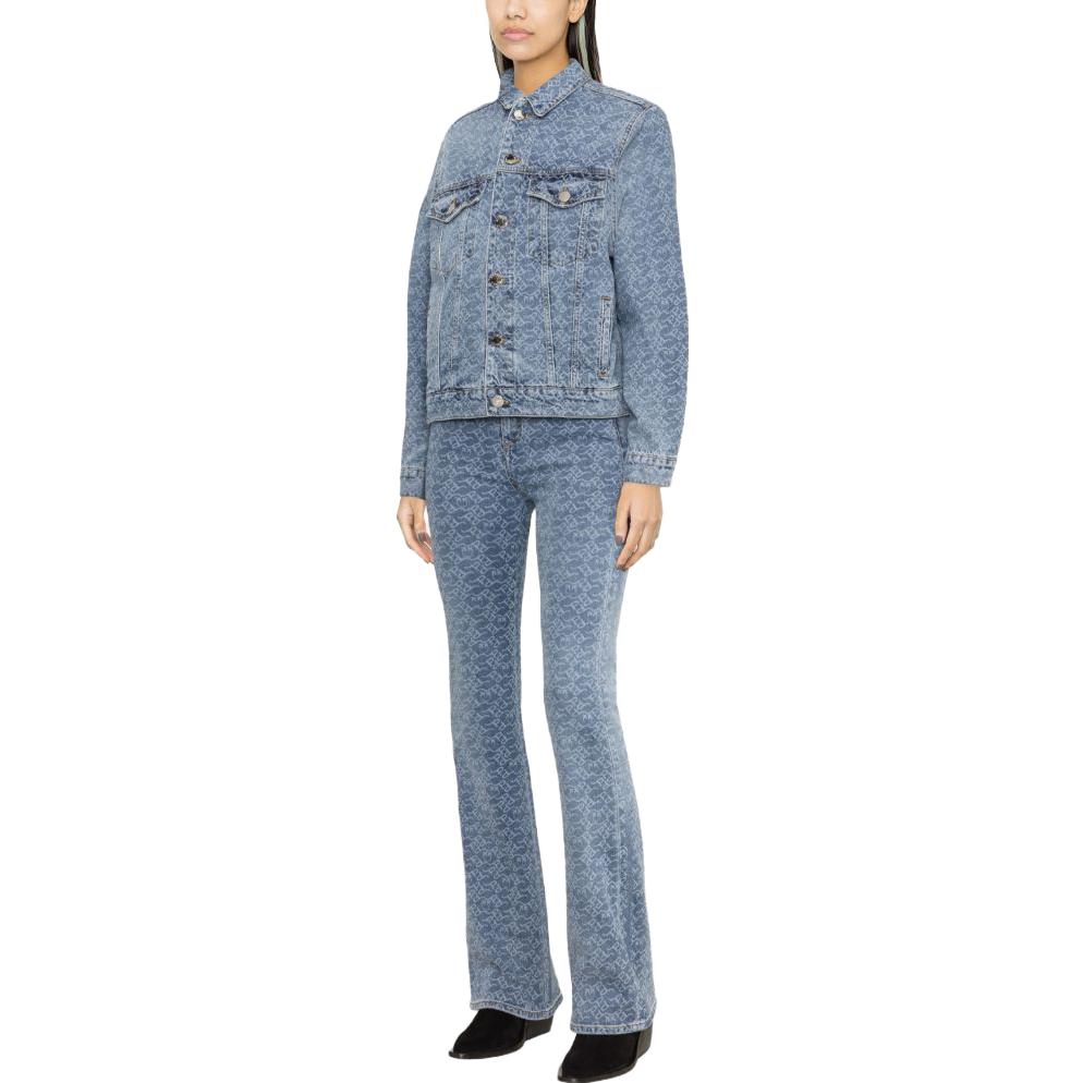 Purchase (W) PINKO 藍色滿版印花長袖外套附鈕扣設計 100803A0Q0-ZG4