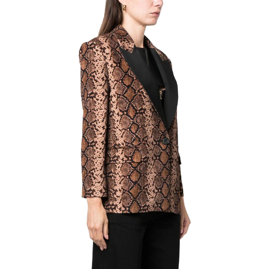 Purchase (W) PINKO 棕色動物紋長袖休閒西裝外套 102481A1EK-ZC8