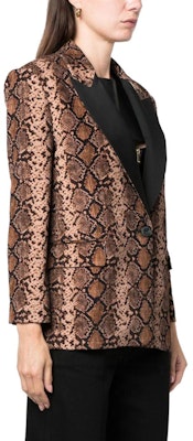 (W) PINKO 棕色動物紋長袖休閒西裝外套 102481A1EK-ZC8 Purchase (W) PINKO 棕色動物紋長袖休閒西裝外套 102481A1EK-ZC8