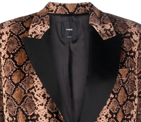 (W) PINKO 棕色動物紋長袖休閒西裝外套 102481A1EK-ZC8 Details for (W) PINKO 棕色動物紋長袖休閒西裝外套 102481A1EK-ZC8