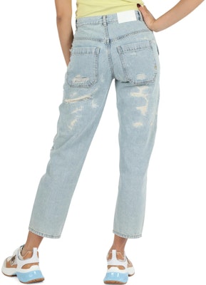 (W) PINKO 淺藍色破壞風標誌牛仔褲 102761A1JJ-PJP Purchase (W) PINKO 淺藍色破壞風標誌牛仔褲 102761A1JJ-PJP