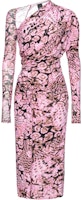 (Women) PINKO Floral Slim-Fit Long-Sleeve Midi Dress - Pink. 103023A1O5-UY6 (Women) PINKO Floral Slim-Fit Long-Sleeve Midi Dress - Pink. 103023A1O5-UY6