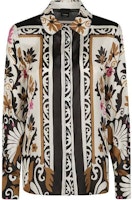 (Women) PINKO Long Sleeve Button-Up Shirt with All-Over Print - Multicolor. 104011A25FLC6 (Women) PINKO Long Sleeve Button-Up Shirt with All-Over Print - Multicolor. 104011A25FLC6