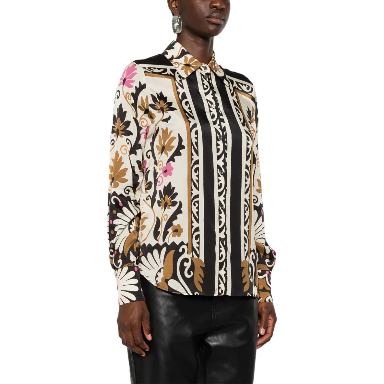 Purchase (W) 핑코 멀티컬러 올오버 프린트 긴팔 버튼업 셔츠. 104011A25FLC6