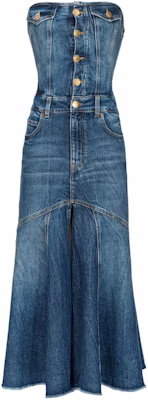 (W) PINKO Maxi Dress Tanpa Lengan Denim Washed - Biru. 103178A1LQ-PJZ Buy (W) PINKO Maxi Dress Tanpa Lengan Denim Washed - Biru. 103178A1LQ-PJZ