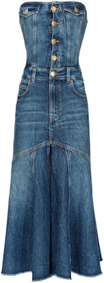 (W) PINKO Maxi Dress Tanpa Lengan Denim Washed - Biru. 103178A1LQ-PJZ Order (W) PINKO Maxi Dress Tanpa Lengan Denim Washed - Biru. 103178A1LQ-PJZ