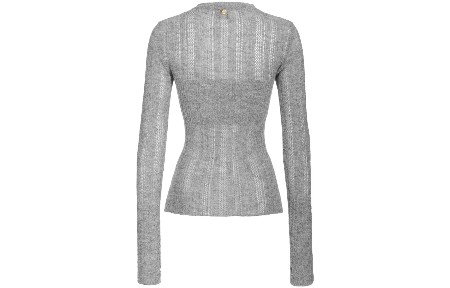 Lookbook (W) PINKO Slim Fit Kelabu Crewneck Pullover Sweater Lelaki 102244A1BE-II2