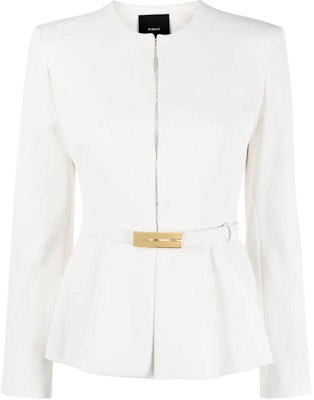 (W) PINKO Jaket Slim Fit Lengan Panjang - Putih 101663A0HC-Z05 Buy (W) PINKO Jaket Slim Fit Lengan Panjang - Putih 101663A0HC-Z05