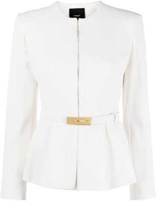 (W) PINKO Jaket Slim Fit Lengan Panjang - Putih 101663A0HC-Z05 Order (W) PINKO Jaket Slim Fit Lengan Panjang - Putih 101663A0HC-Z05