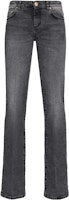 (Women) PINKO Solid Color Zipper Jeans in Charcoal Black. 100177A14AFRIDAPJY (Women) PINKO Solid Color Zipper Jeans in Charcoal Black. 100177A14AFRIDAPJY