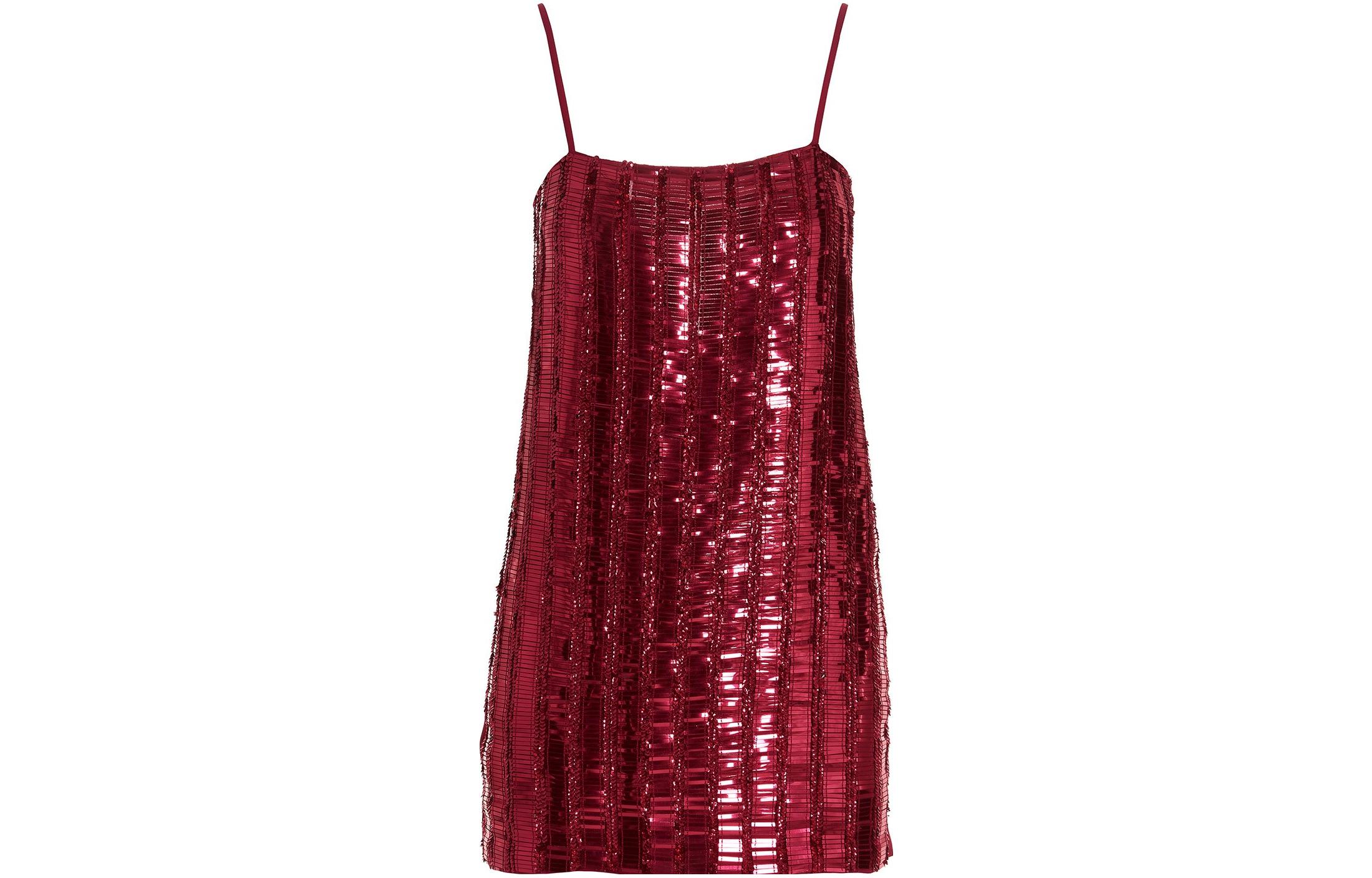 (Women) PINKO  Solid Sequin Design Slip Dress - Magenta 100193A0HQ-P87