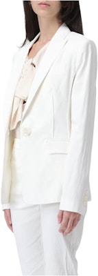 (W) PINKO 純白單扣長袖西裝外套 103244A1PA-Z07 Shop (W) PINKO 純白單扣長袖西裝外套 103244A1PA-Z07