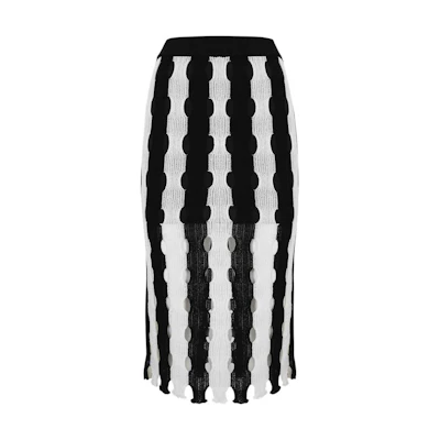 (Women) PINKO Striped Colorblock Slim-Fit Midi Casual Dress. 103469A1UN-ZZ1