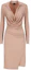 Buy (W) PINKO Gaun Mini Lengan Panjang Slim-Fit Leher-V Merah Jambu Muda 103052A1L0-C95
