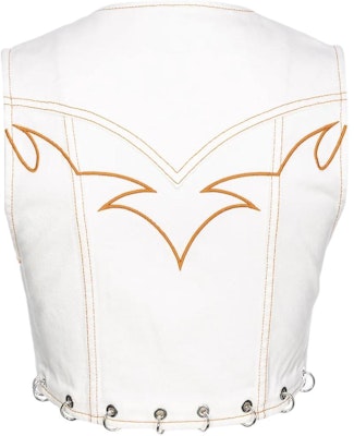 (W) PINKO 白色短版背心搭配對比刺繡設計。 103625A1VD-Z05 Lookbook (W) PINKO 白色短版背心搭配對比刺繡設計。 103625A1VD-Z05