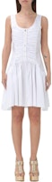 (Women) PINKO White Sleeveless Pleated Short Dress. 103263A1P2-Z04 (Women) PINKO White Sleeveless Pleated Short Dress. 103263A1P2-Z04