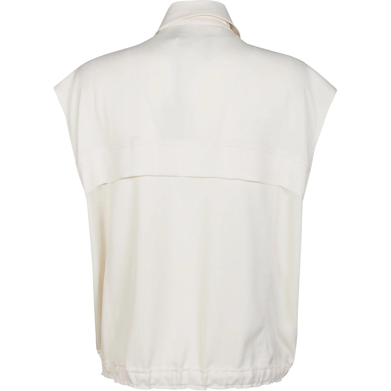 Lookbook (W) PINKO 白色無袖拉鍊立領背心 103025A1PP-N96