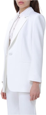 (W) PINKO 白色單排扣長袖西裝外套 102858A1L8-Z15 Shop (W) PINKO 白色單排扣長袖西裝外套 102858A1L8-Z15