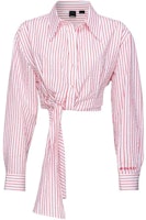 (Women) PINKO White Striped Long Sleeve Casual Button-Up Shirt. 103061A1O9-ZR2 (Women) PINKO White Striped Long Sleeve Casual Button-Up Shirt. 103061A1O9-ZR2