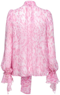 (W) PINKO 女款粉色抽象印花領結長袖上衣 100226A1LA-NN5 Lookbook (W) PINKO 女款粉色抽象印花領結長袖上衣 100226A1LA-NN5