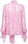 Lookbook (W) PINKO 女款粉色抽象印花領結長袖上衣 100226A1LA-NN5