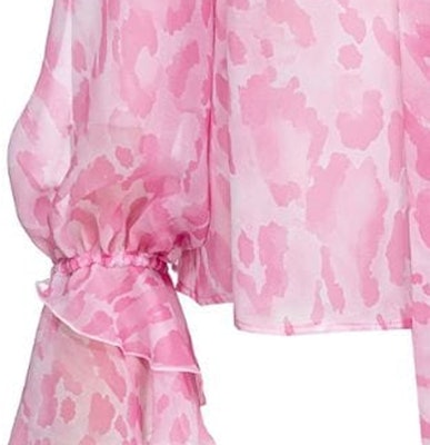 (W) PINKO 女款粉色抽象印花領結長袖上衣 100226A1LA-NN5 Details for (W) PINKO 女款粉色抽象印花領結長袖上衣 100226A1LA-NN5