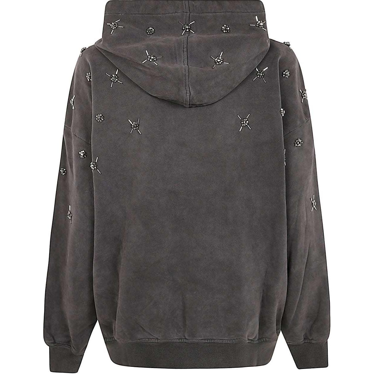 Lookbook (W) PINKO 女士灰色串珠宽松连帽拉链夹克. 104457A297-I79