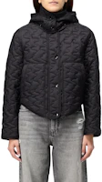 Order (W) Pinko 黑色純色連帽長袖鈕扣外套 104039A23Q-Z99