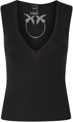 (Women) PINKO Black V-Neck Sleeveless Slim Fit Tank Top 104808A1KW-Z99 Buy (Women) PINKO Black V-Neck Sleeveless Slim Fit Tank Top 104808A1KW-Z99