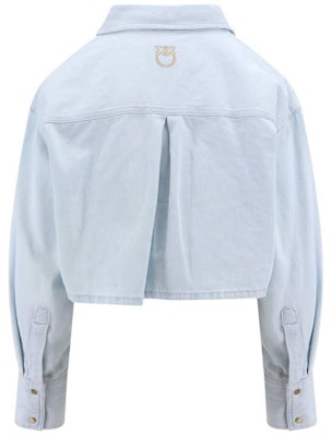 (W) PINKO 刺繡Logo拉鍊襯衫藍色長袖外套 103060A1MO-PJN Lookbook (W) PINKO 刺繡Logo拉鍊襯衫藍色長袖外套 103060A1MO-PJN