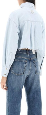 (W) PINKO 刺繡Logo拉鍊襯衫藍色長袖外套 103060A1MO-PJN Purchase (W) PINKO 刺繡Logo拉鍊襯衫藍色長袖外套 103060A1MO-PJN